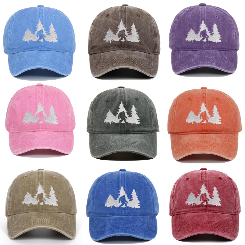 Bigfoot Embroidered Baseball Cap With Adjustable Fit For Casual Wear And Sun Protection