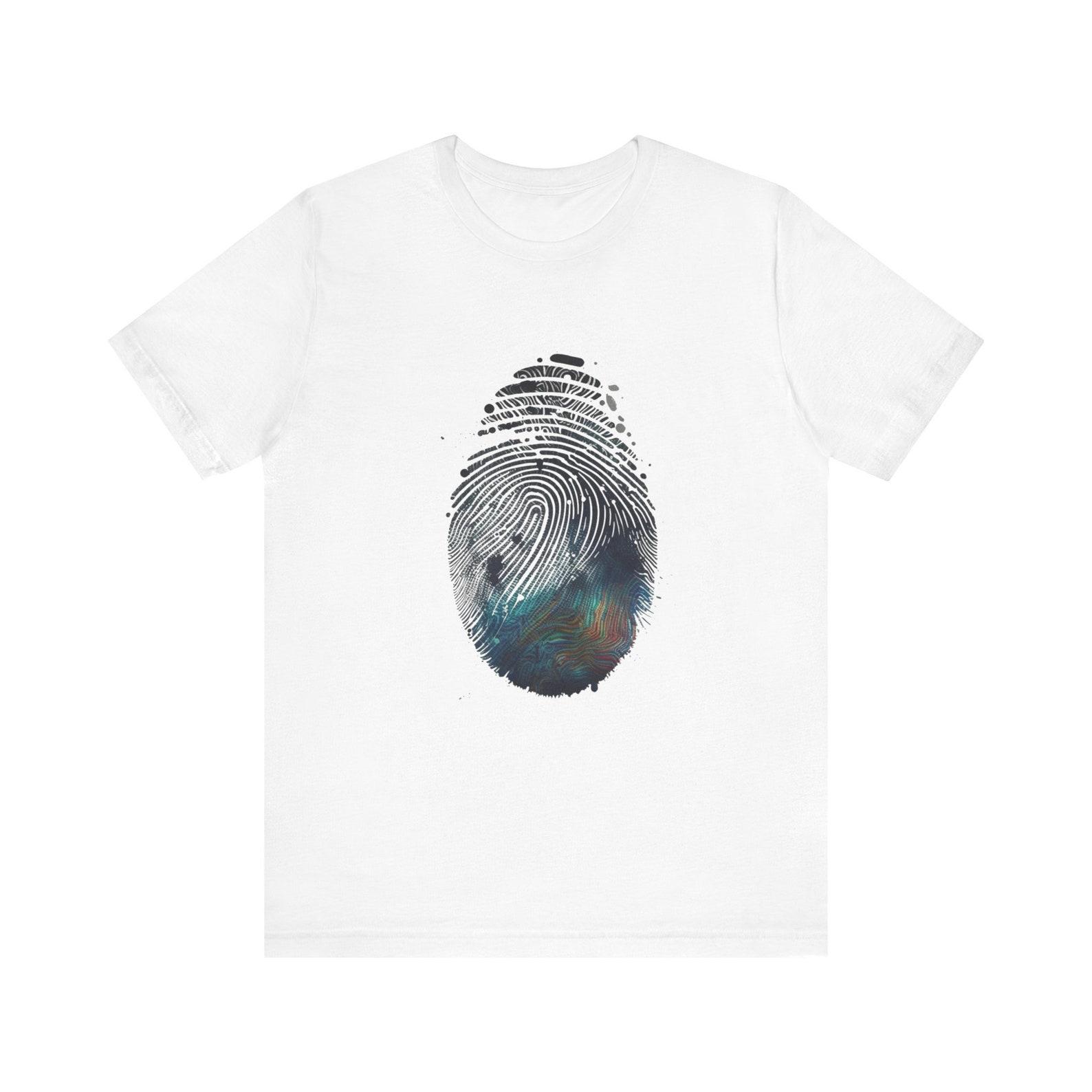 Galactic Fingerprint T-Shirt - Unique Cosmic Identity Tee 4XL