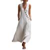 2026 European Women's Summer V-neck Sleeveless Casual Tank Dress