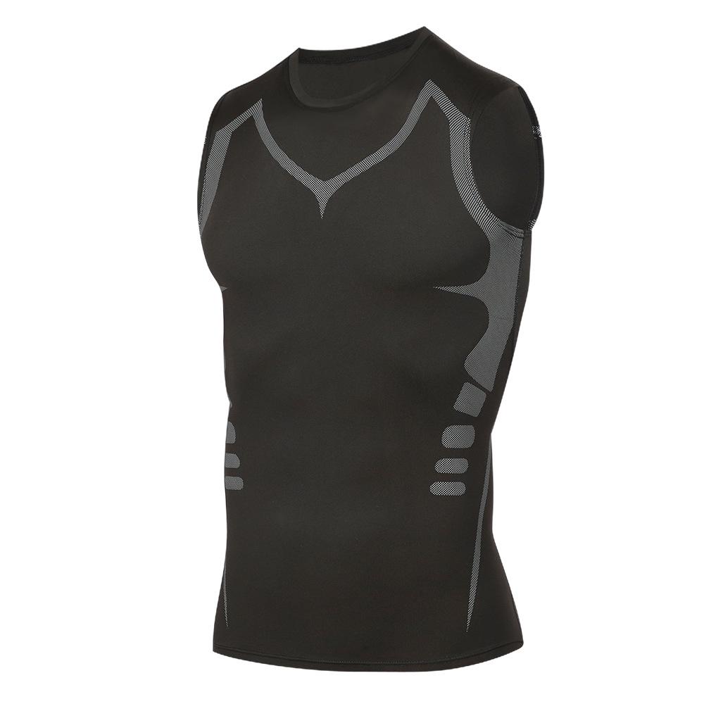Men's Quick-Dry Ultra-Elastic Sleeveless Sports Vest - Breathable, Sweat-Absorbing Fitness Wear for Outdoor Running