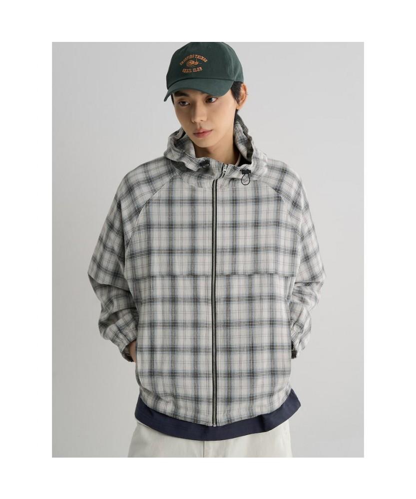 8seconds Casual Check Hooded Jacket Ivory