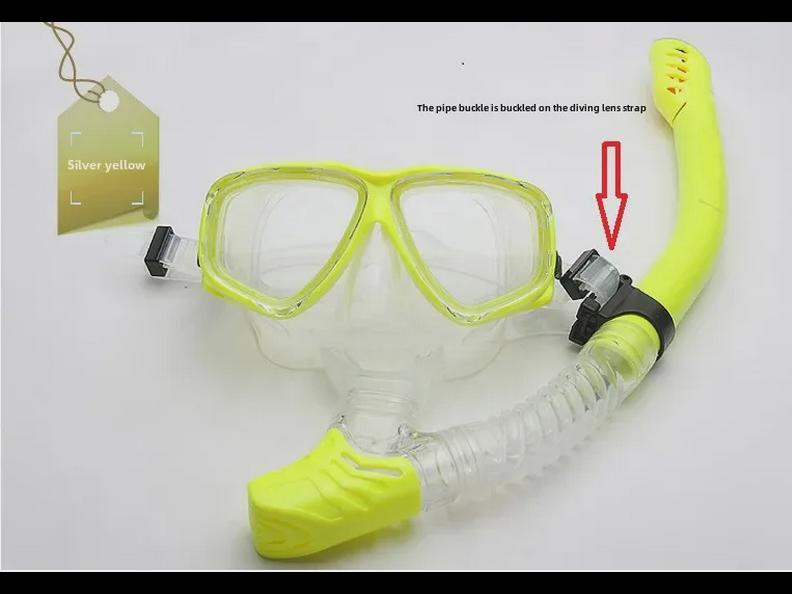 Full Dry Silicone Snorkel Set: Diving Mask, Snorkeling Goggles & Breathing Tube