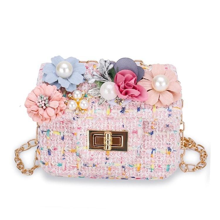 Adorable Cartoon Kids Crossbody Bag With Flower Design For Girls Mini Purse