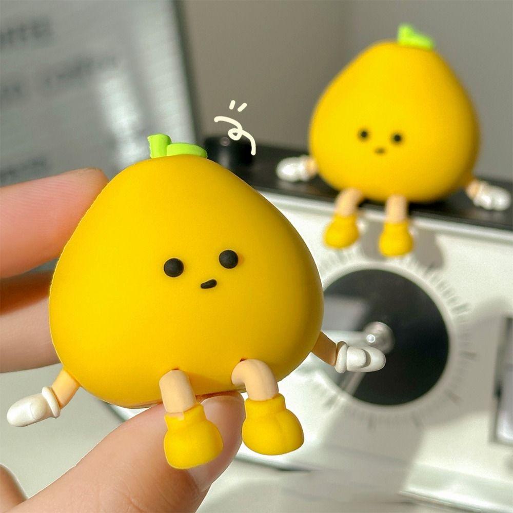Petite Pomelo Ornament Miniature Cartoon Pomelo Ornaments Mini Resin Doll  Desk Decor