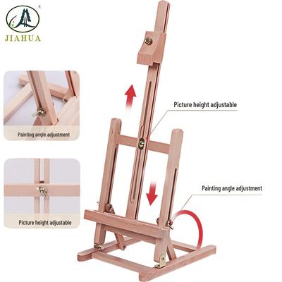 Children's Adjustable Solid Wood Desktop Easel for Oil Painting