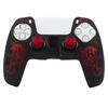 RALAN PS5 Controller DualSense Compatible with Silicone Joystick Perfect Ergonomic Design Caps, Non-Slip, Black, Fit, (Red Tiger)