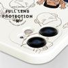 Cartoon Colorful Pattern Printing Phone Case Square Liquid Silicone TPU Full Cover Camera Shockproof Protection Cover for Samsung Infinix Tecno