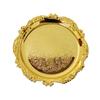 Decor Earrings Necklace Metal Tray Round Gift Living Room Storage Plate Display Bowl Bedroom Fruit Cake Sauce Dish Singing Bowl