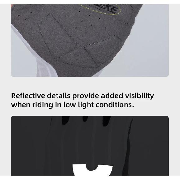 YKYWBIKE Cycling Gloves Woven Aerodynamic Striped Bicycle Sports Gloves Anti-Slip Riding Gloves Shock-absorbing Road Bike Gloves