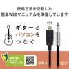 ELECOM Shielded 3m Musical Instrument Cable USBA-6.3 Black DH-SHU30BK
