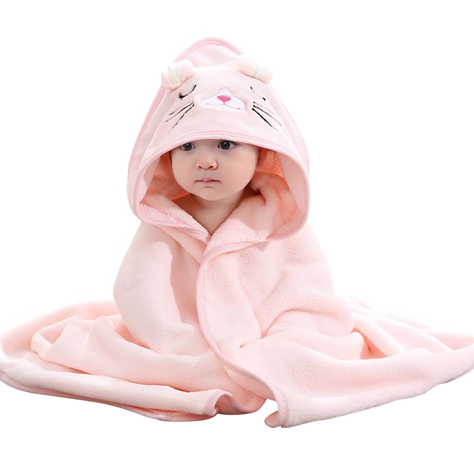 Baby Cover Boy Girl Dino Animal Hooded Cold Blankets Baby Crib Kit Accessories Infant Kids Swaddling Bath Velvet Quick-Dry Towel