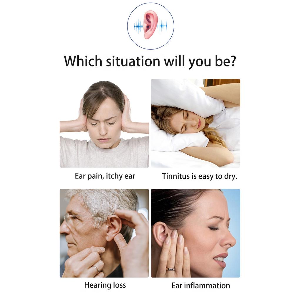 Tinnitusavlastning for øresus, 12 STK Tinnitusplaster for ringing i ørene, naturlige urteingredienser, forbedrer hørselen og lindrer ubehag