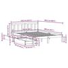 VidaXL Cadre de lit avec tiroirs blanc 150x200 cm bois de pin massif, sommier, cadre de lit double, cadre de lit en bois 3301478