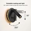 Bedside Reading Wall Lamp LED Wall Sconce Adjustable Headboard Light 350°+90° Rotation Hardwired Sconces Wall Swivel Spotlights for Bedroom Living