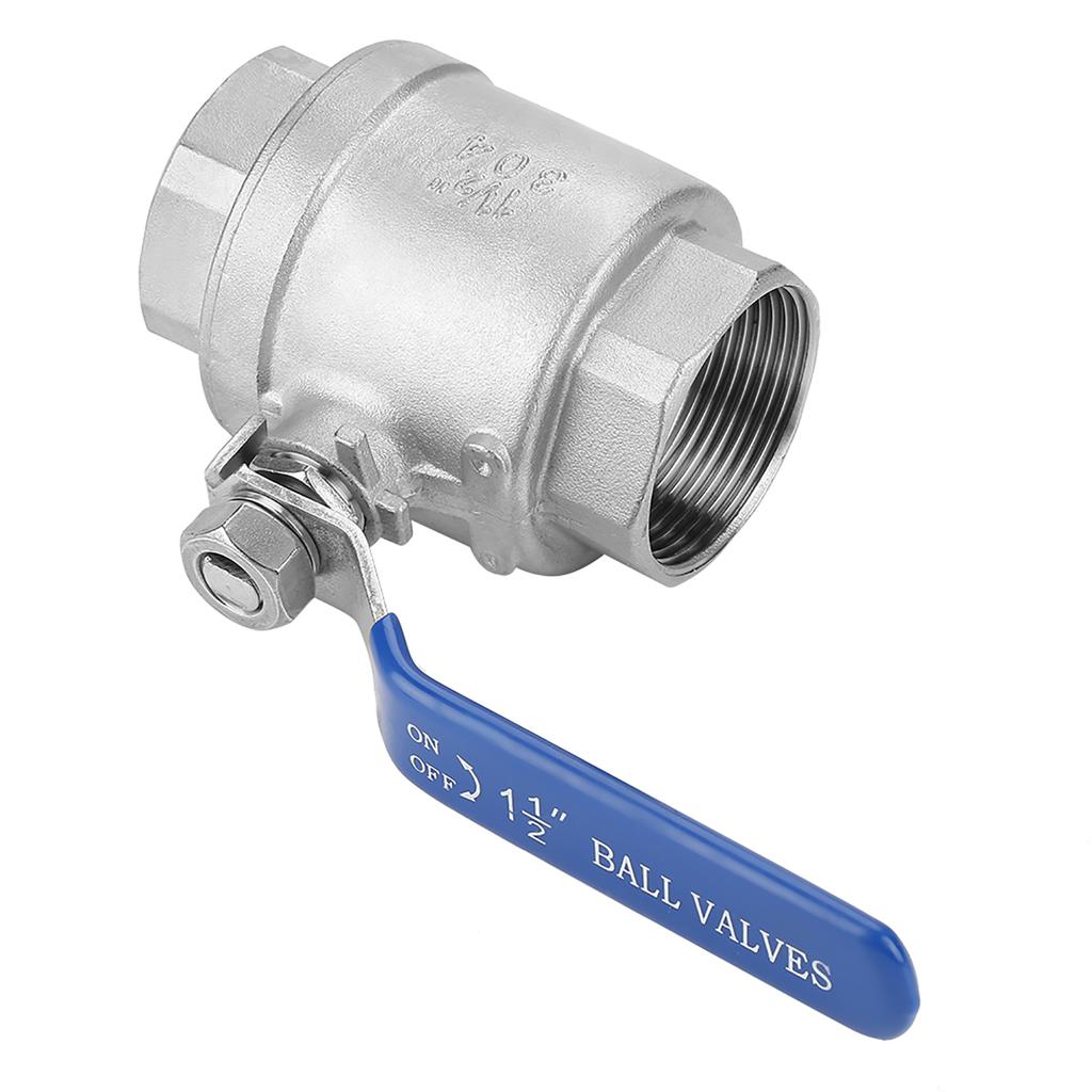 304 Stainless Steel Two Piece Full Port Female Thread Ball Valve 1?12" DN40 1000 WOG
