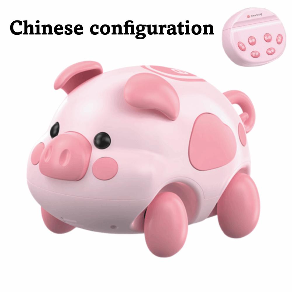Intelligent Sensing Baby Musical Toy Rechargeable Crawling Training Musical Piggy Toy with Light Music Multifunctional