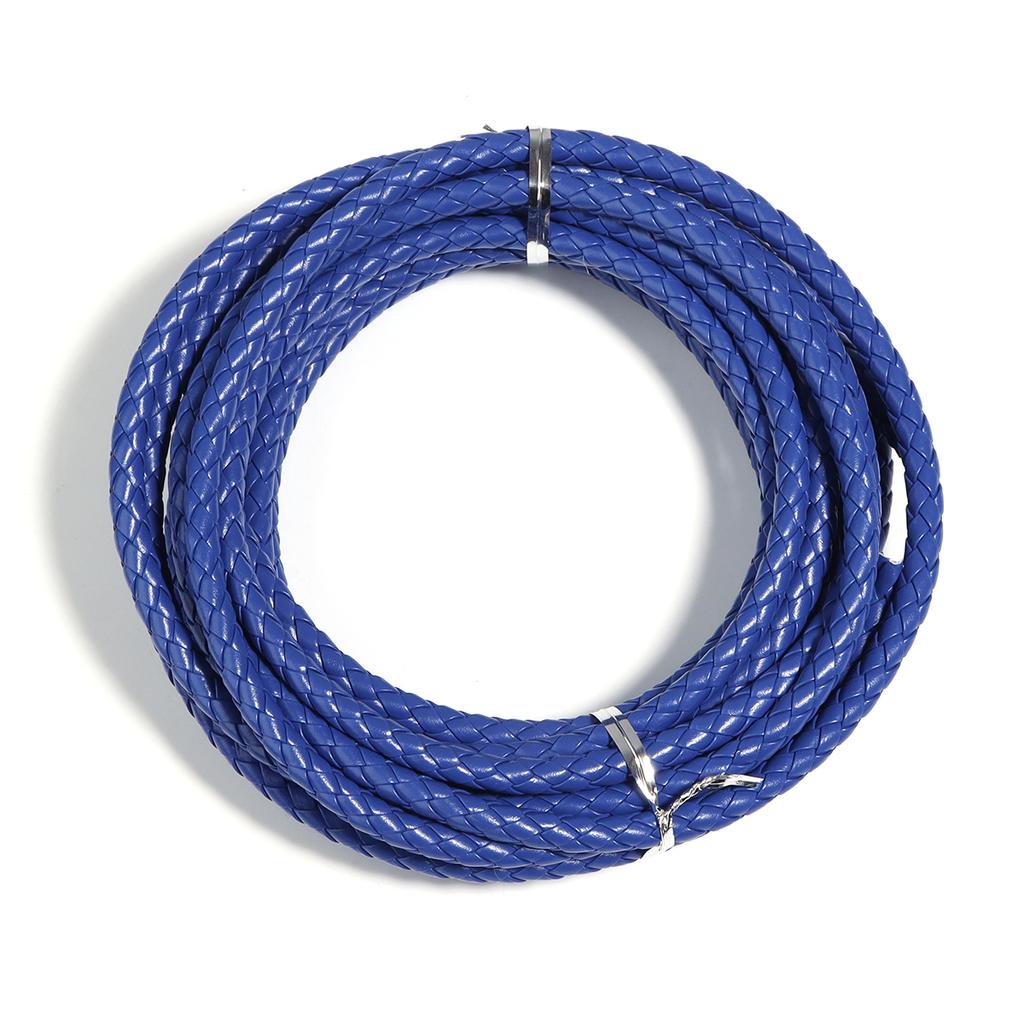 5 Yards/lot 6mm 7mm Round Braided Leather Cords PU Leather Cord Cordon Cuir For Bracelet Necklace DIY Jewelry Making