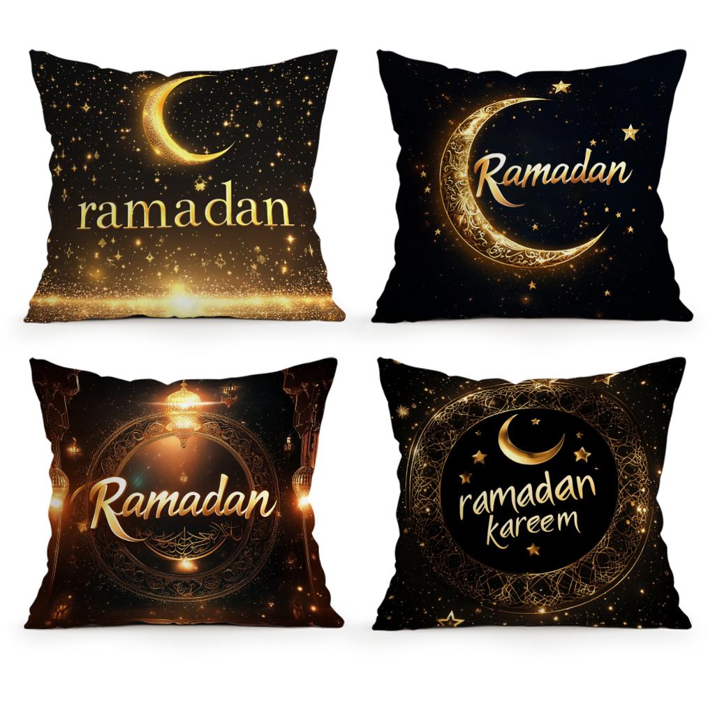 Ramadan Pillowcase Bedroom Sofa Cushion Cover 100% Polyester Living Room Cushion Pillowcase Home Comfortable Decor