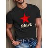 European Sizes Men's Summer Fashion Streetwear Casual Simple Letter Print Comfortable Soft Breathable Crew Neck T-Shirt