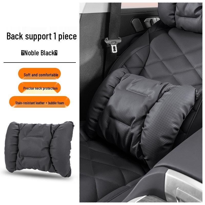Universal Car Headrest & Lumbar Support Cushion for All Seasons - Fits Tesla & Mercedes