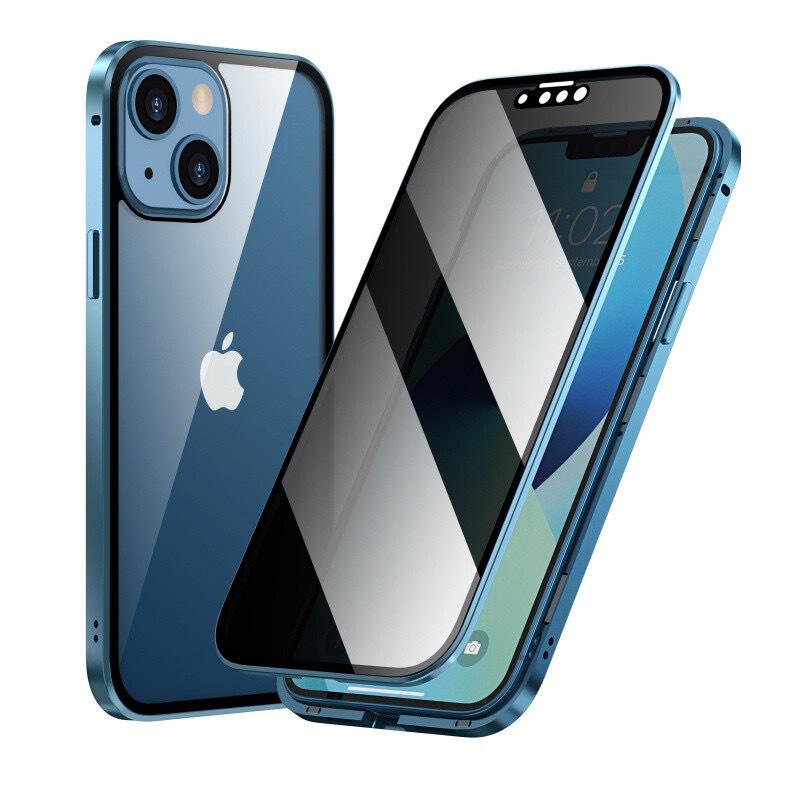 "Custodia Magnetica in Vetro Anti-Spionaggio per iPhone 12-16 Pro Max"