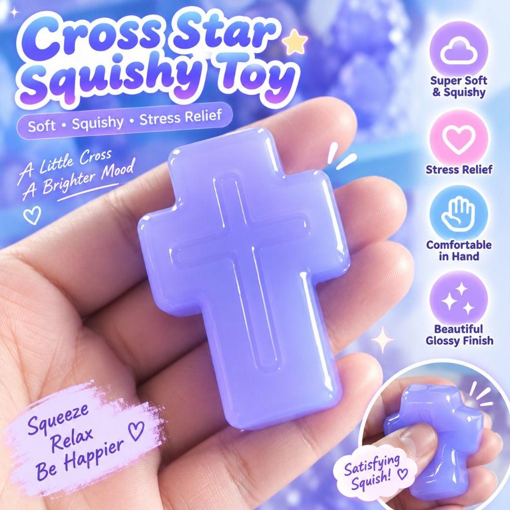 Super Soft Cross Stress Squeeze Toy Smooth Surface Fidget Sensory Toy  Holiday Gift