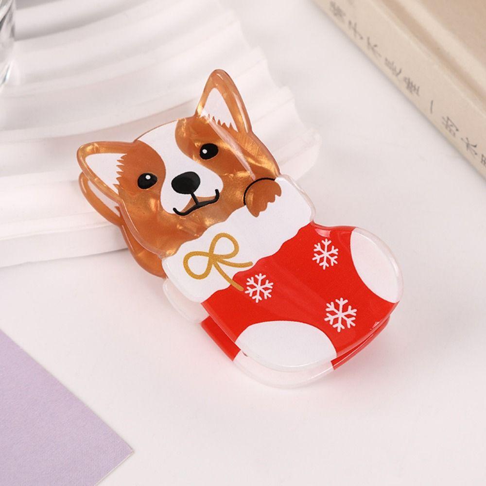 Weihnachtsmütze Haarspange Tier Hund Haar-Kralle Cartoon Weihnachten Elch Haifisch-Klammer Katze Haarspange Damen