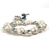MIUMIU Rhinestone heart Bag Charm Key Holder Metal Silver