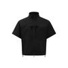 Unstoppable Freedom Series UA Zipper Sports Loose Fashion Raglan Short Sleeve T-Shirt Men Tops Black 6000798-002