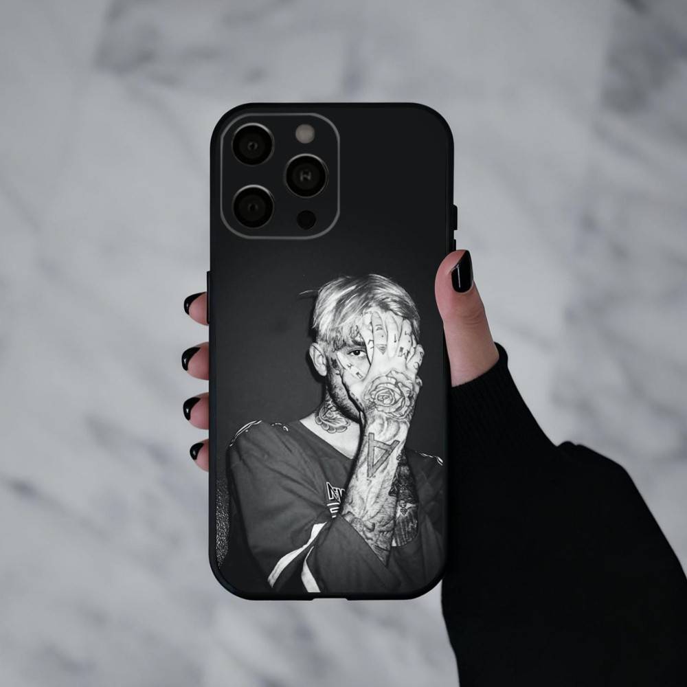 

S-Star Shopping Lil Peep Чехол для телефона для iPhone 17pro, 16,15,14,13,12,11 X XR Plus, Другие Мягкий черный чехол iPhone15