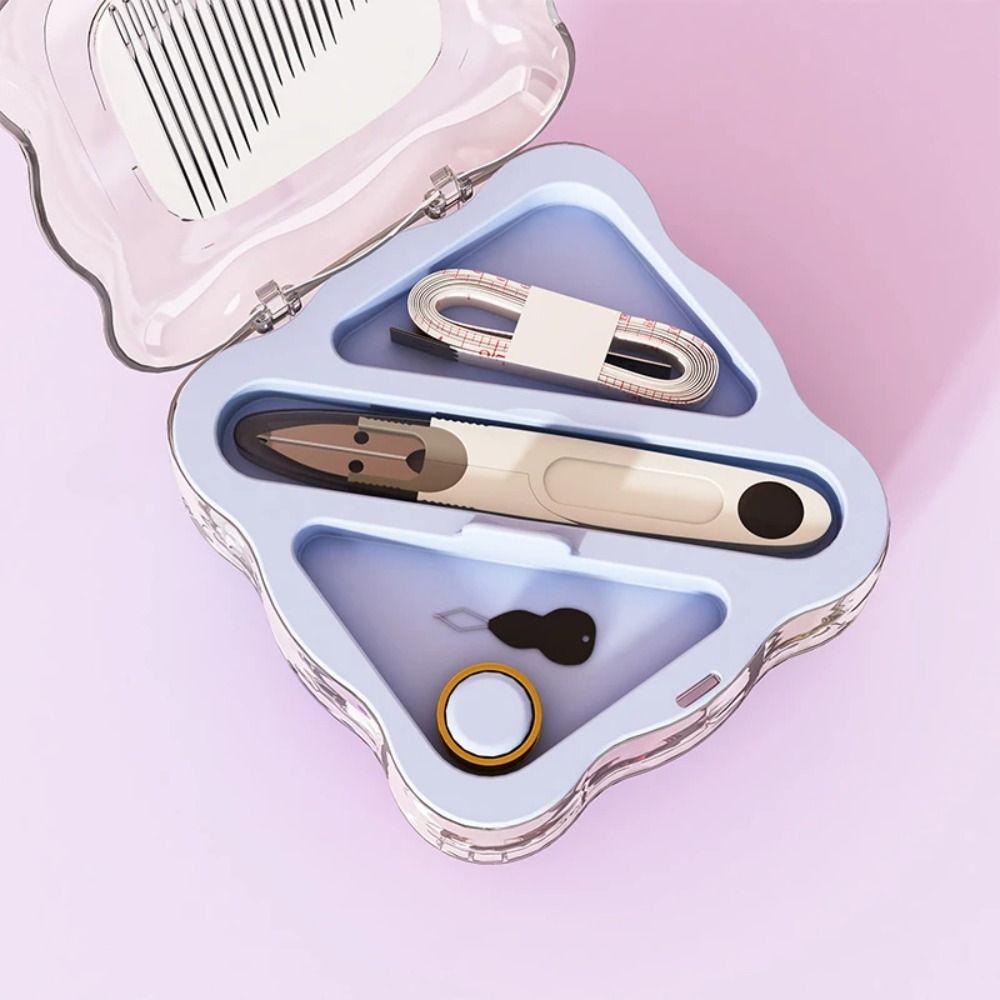 Partitioned Mini Sewing Box Set Multi-functional Magnetic Needle Thread Box  Apparel Crafts