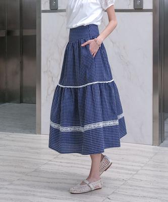 Pigment Large Baggy Lace Skirt (Kysk2605110)