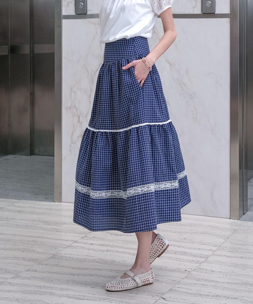 Pigment Large Baggy Lace Skirt (Kysk2605110)