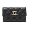 Logo gesteppt Kalbsleder Kartenhalter Damen Accessoires Schwarz AP4905-B22098-94305