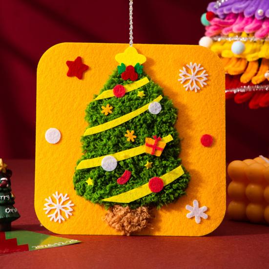 DIY Christmas Embroidery Kit for Beginners Cute Santa/Stocking/Gingerbread Sewing Projects Xmas