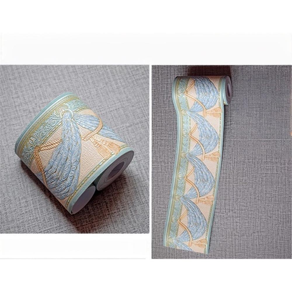 

1PC 5M/196.85in 3D Self-Adhesive Skirting Board, PVC Wallpaper Sticker for Living Room, TV Background, Wall Sticker Border 5m