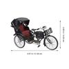 Collectible 1:10 Miniature Tricycle Model Iron Three Wheeld Rickshaw Replicas Vintage Desktop Decoration Gift For Adults