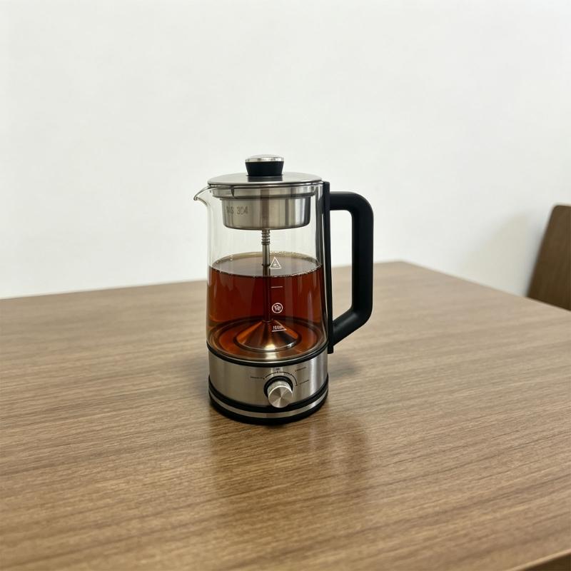 Automatic Steam Tea Maker With Nonrust Steel And High Borosilicate Glass For Healthy Brewing Perfect For Home And Office Use