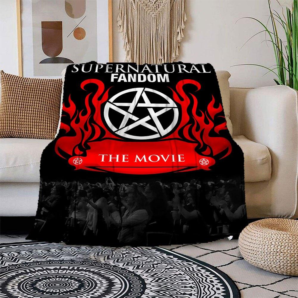 

Supernatural Fandom: The Movie [dt./OV]Blanket Flannel Throw Blanket for Sofa, Bed, Travel, Camping, Office, Couch, Chair, And Bed Gift for 150x180cm