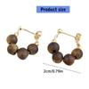 Natural Sandal Wood Earrings Featuring Traditional Chinese Designs Expertly Crafted for Sensitive Skin Wear