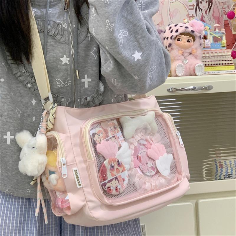 Japanese Ins New Highvalue College Style Fresh and Sweet Bar Pain Bag Girl Light Daily Messenger Bag