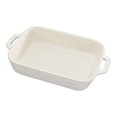 Rectangular 20 X 16 Ceramic Gratin Quiche Heat Oven and Microwave Japanese Vintage Color Dish Dish, Ivory, Cm, Dish, Dish, Resistant, Safe.