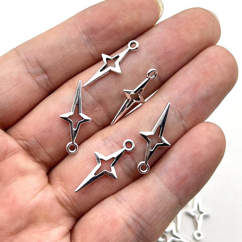 Retro Cross Star Alloy Jewelry: DIY Earrings, Necklace, and Pendant Accessories