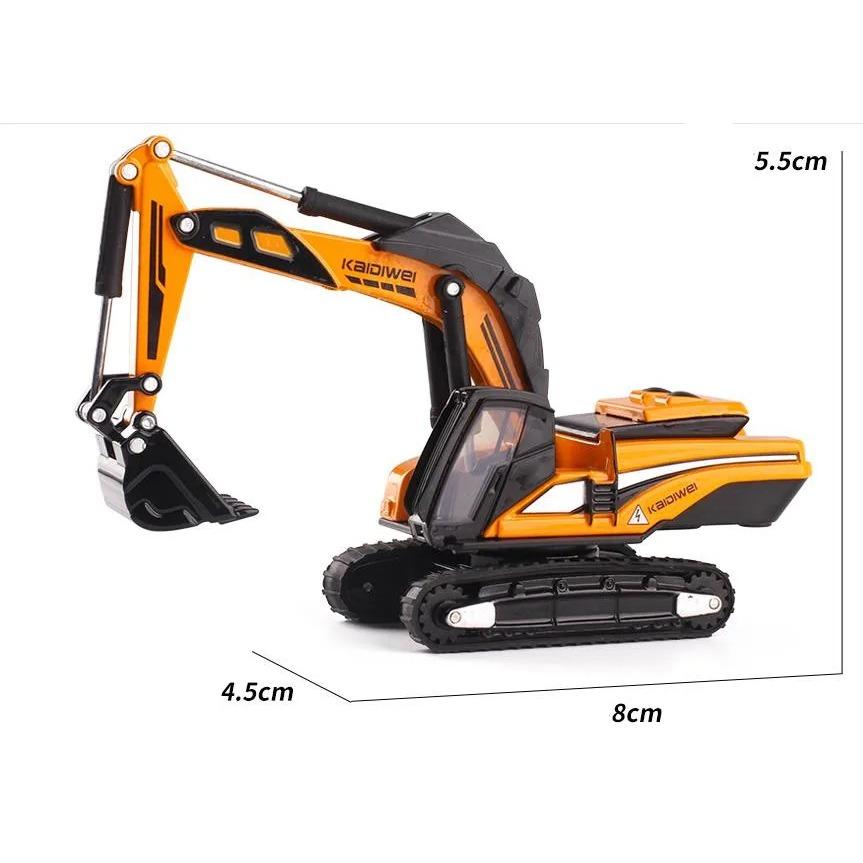 1/87 Excavator Diecast Alloy Tractor Static Engineering Model Simulation Engineering Vehicle Children Gifts Construction Toys