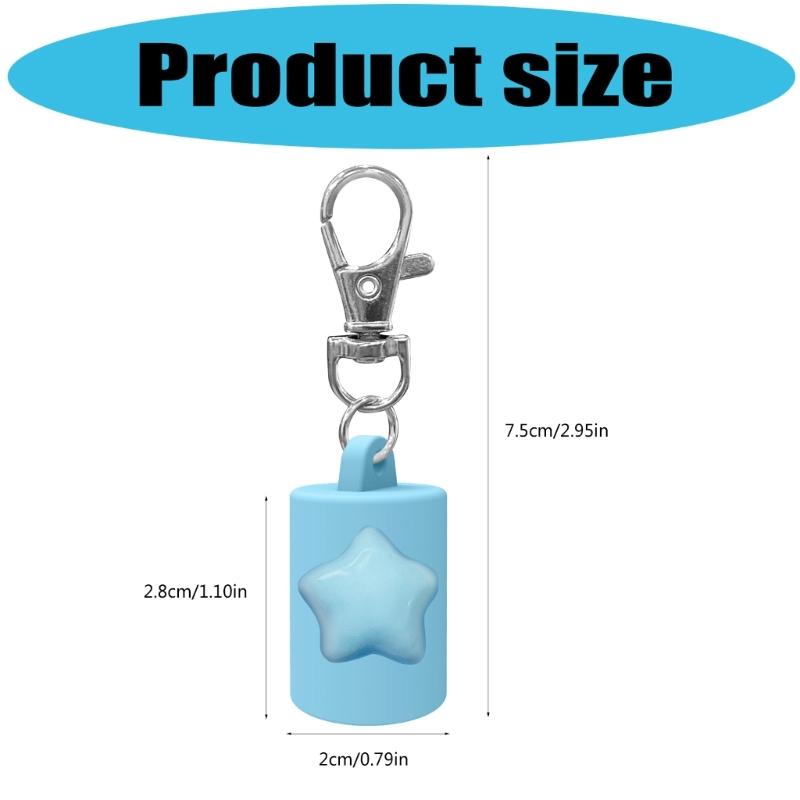 Versatile Silicone Lipgloss Keychain Caps Soft Key Holder Decors Available In 6 Modern Colors Keychain Attachment