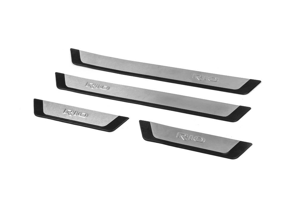 Flexill Door Sills (4 Pcs, Stainless Steel) Sport for Kia Rio 2012-2017