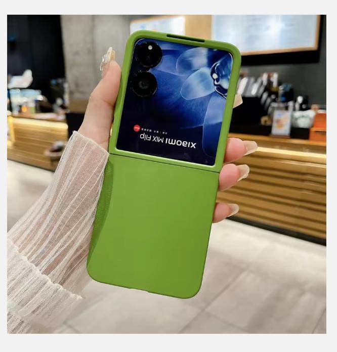 

Однотонный ультратонкий чехол для телефона XiaoMi Mix Flip Frosting, защитный чехол для ПК с жестким корпусом For XiaoMi Mix Flip зелёный