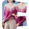 Women's Mink Fleece Sweater Autumn Winter Loose Plus Size Sweater Embroidered Pullover Fleece Thickened Flocked Knit Tops