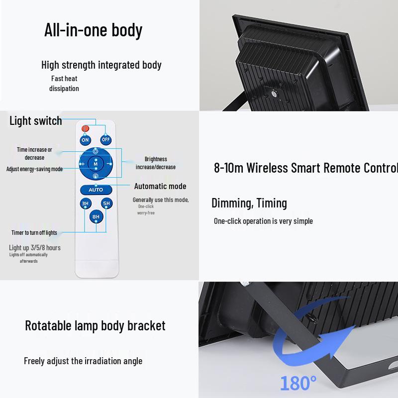 Ultra-Bright High-Power LED Solar Outdoor Courtyard Floodlight
