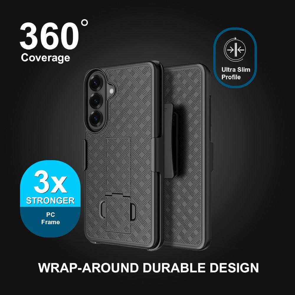 Case for Galaxy S26+ - TPU+PC, Black, With Stand